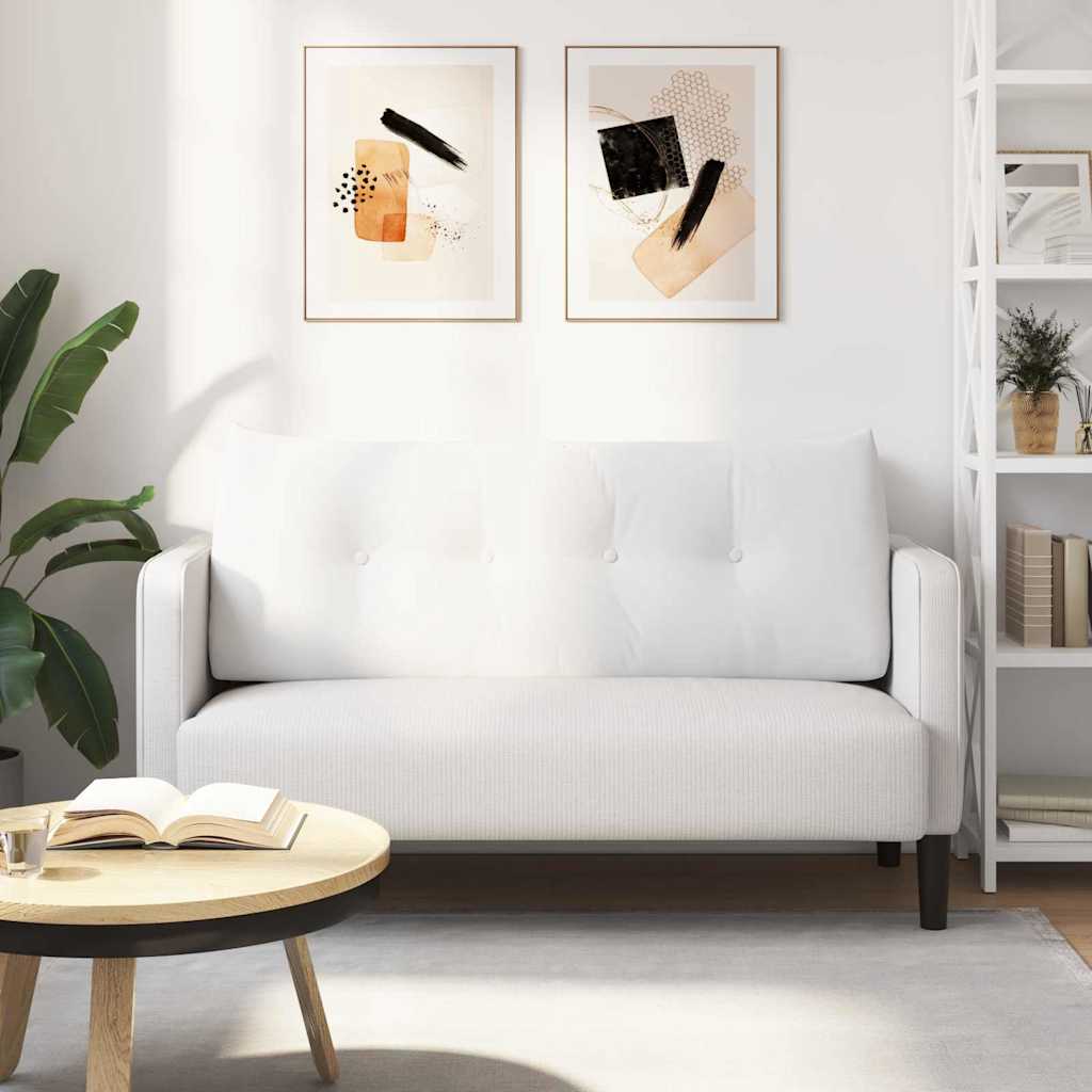 Μαξιλάρι Πλάτης Λευκό 120 x 24 x 50 εκ ύφασμα - Pakobazaar
