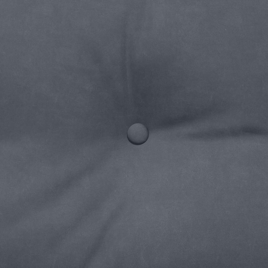 Μαξιλάρι Πλάτης Σκούρο Γκρι 120 x 24 x 50 εκ Βελούδο