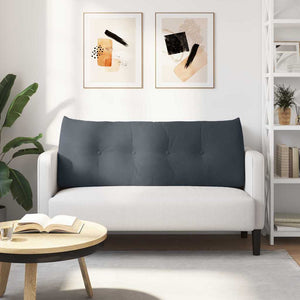 Μαξιλάρι Πλάτης Σκούρο Γκρι 120 x 24 x 50 εκ Βελούδο