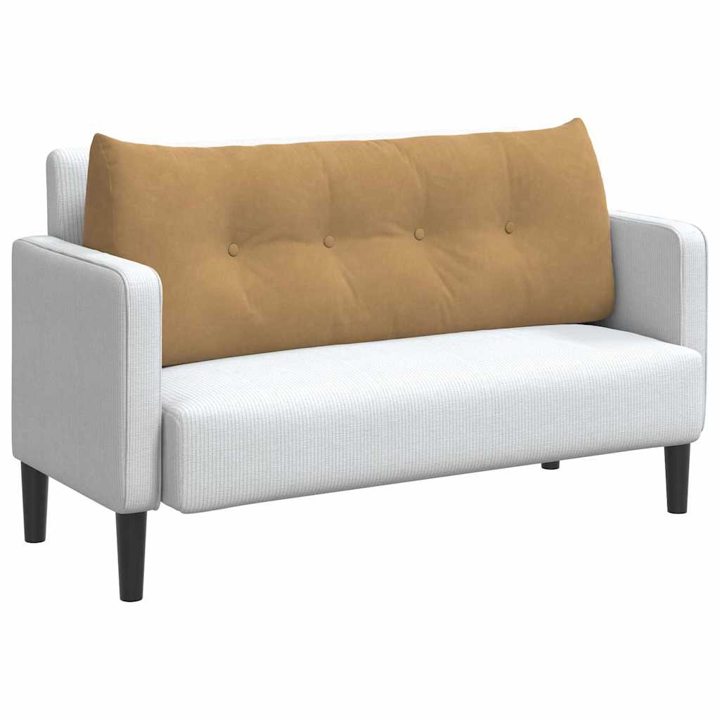 Μαξιλάρι Πλάτης Καφέ 120 x 24 x 50 εκ Βελούδο