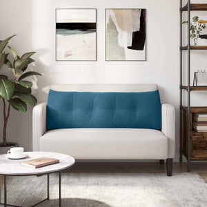 Μαξιλάρι Πλάτης Μπλε 140 x 24 x 50 εκ Βελούδο