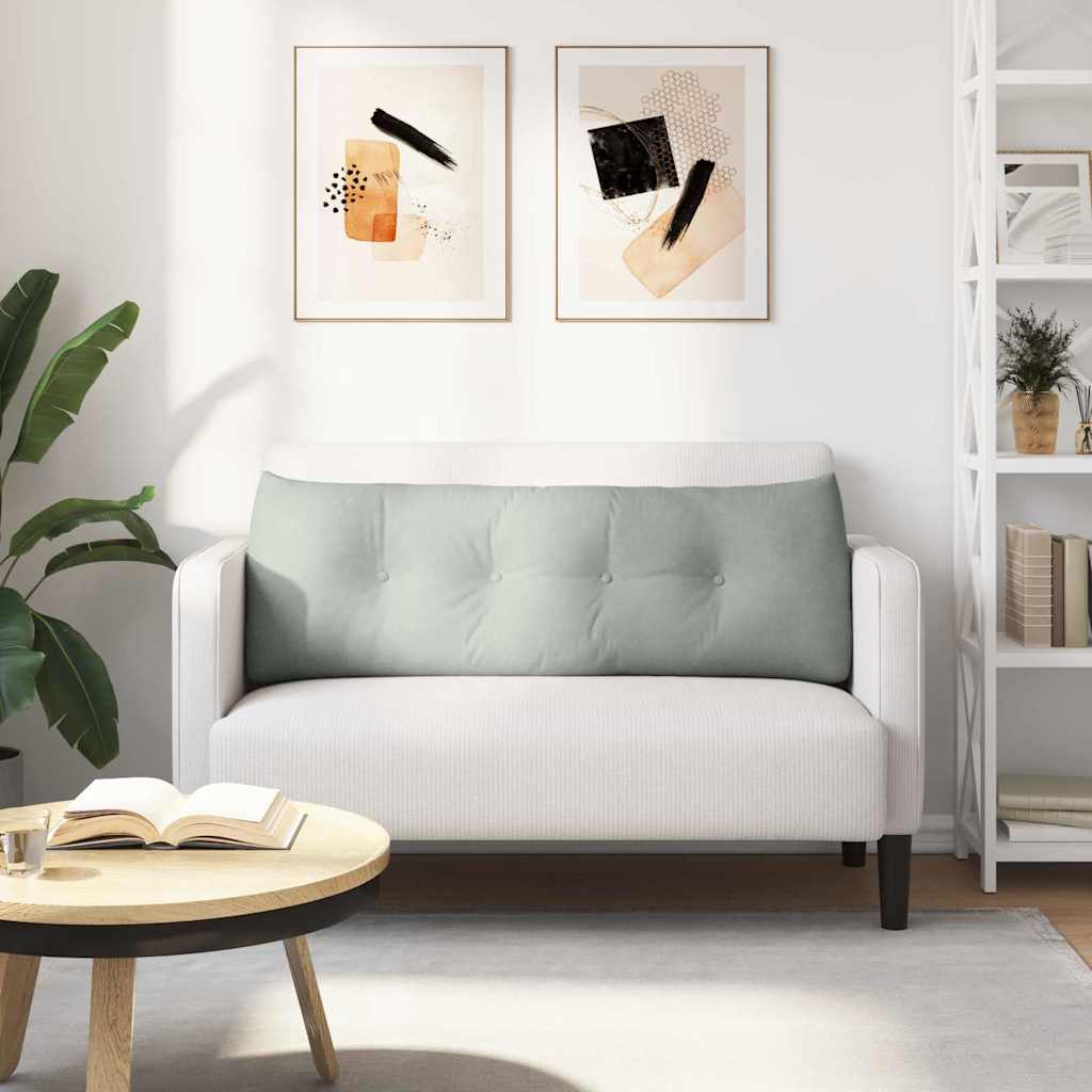 Μαξιλάρι Πλάτης Ανοιχτό γκρι 140 x 24 x 50 εκ Βελούδο - Pakobazaar
