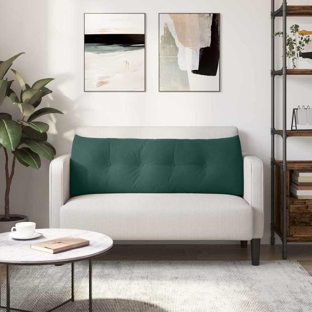 Μαξιλάρι Πλάτης Σκούρο Πράσινο 140 x 24 x 50 εκ Βελούδο