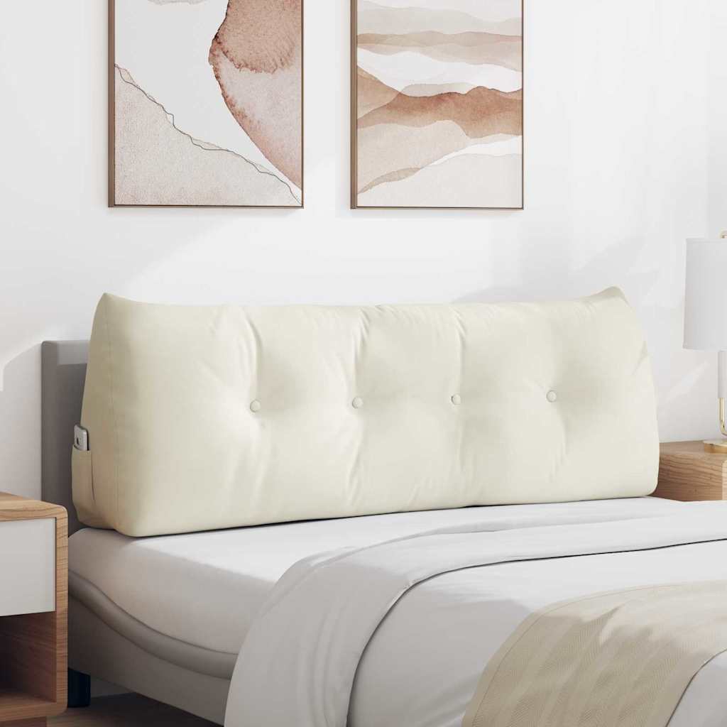 Μαξιλάρι Πλάτης Κρεμ 140 x 24 x 50 εκ Βελούδο - Pakobazaar