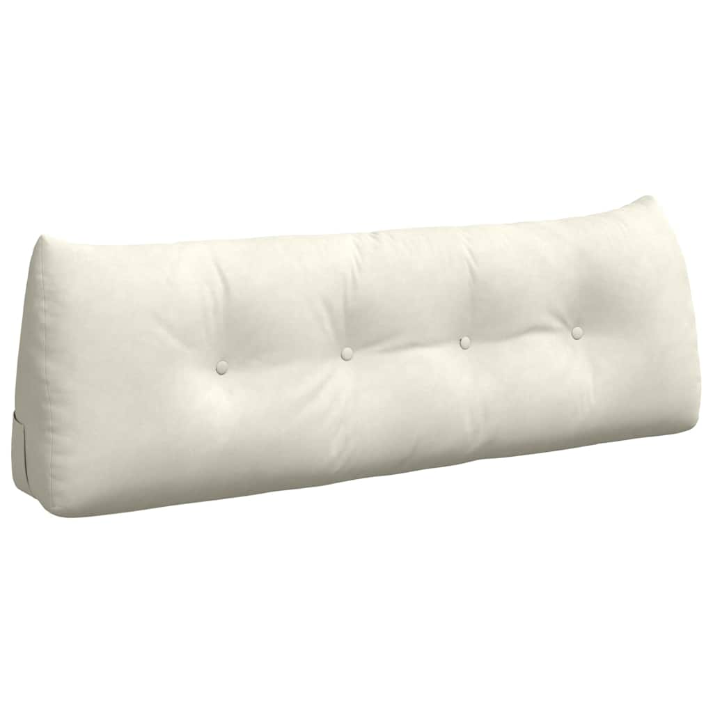 Μαξιλάρι Πλάτης Κρεμ 140 x 24 x 50 εκ Βελούδο - Pakobazaar