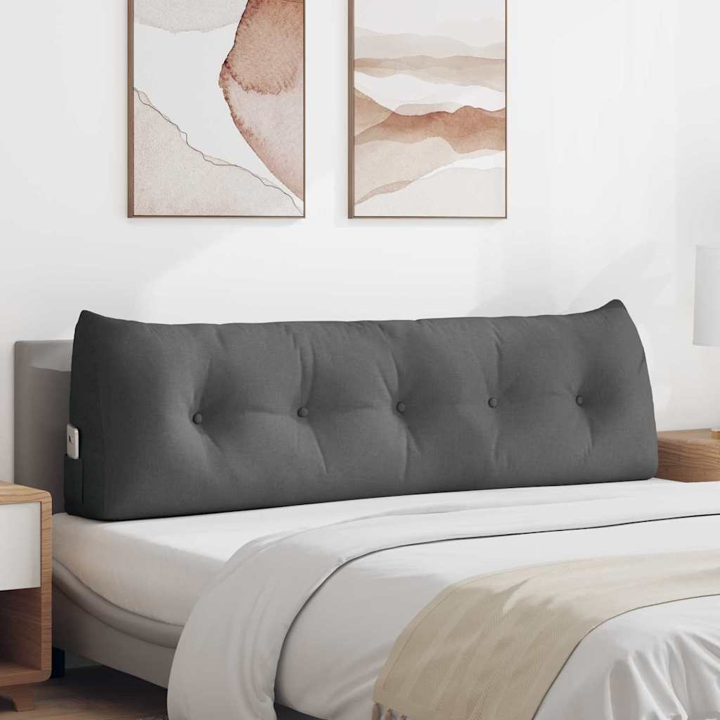 Μαξιλάρι Πλάτης Σκούρο Γκρι 160 x 24 x 50 εκ ύφασμα - Pakobazaar