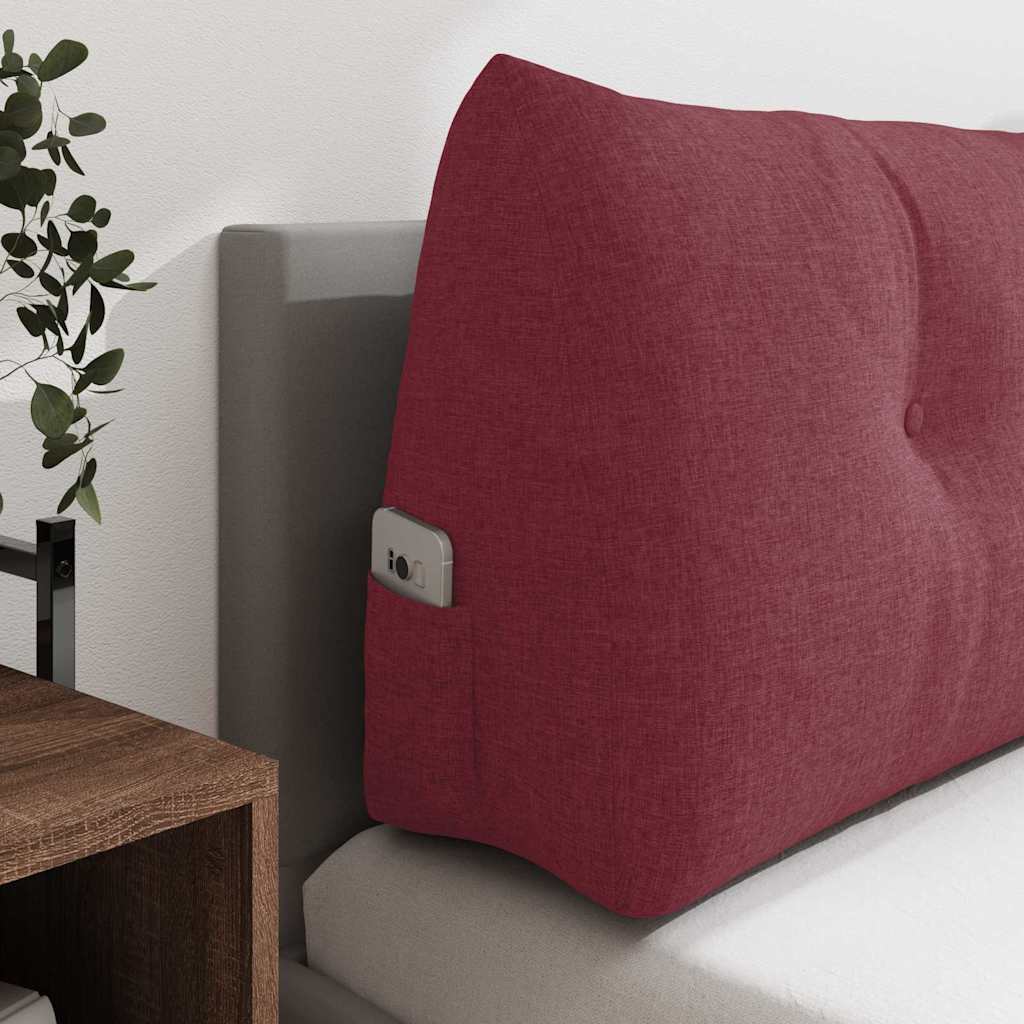 Μαξιλάρι Πλάτης Κόκκινο 160 x 24 x 50 εκ ύφασμα