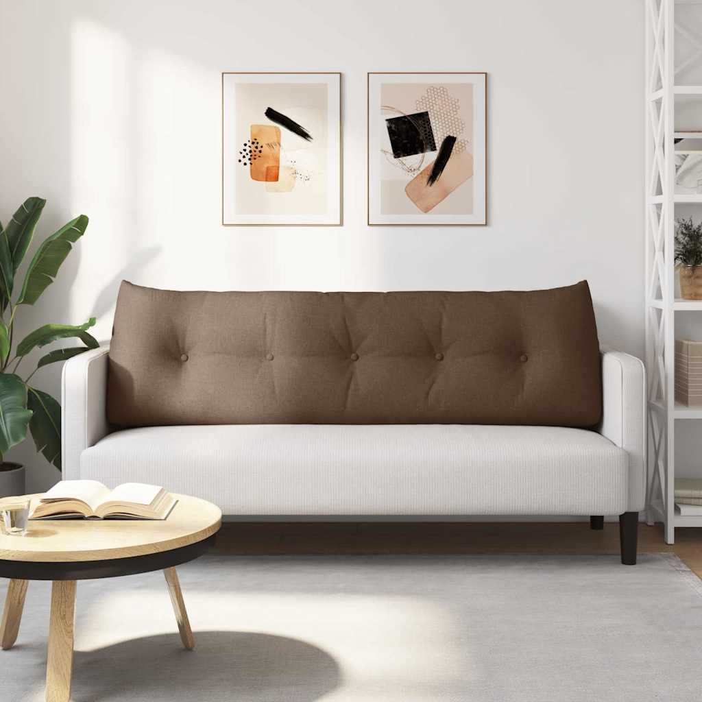 Μαξιλάρι Πλάτης Καφέ 160 x 24 x 50 εκ ύφασμα - Pakobazaar