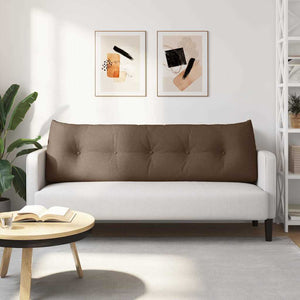 Μαξιλάρι Πλάτης Καφέ 160 x 24 x 50 εκ ύφασμα - Pakobazaar