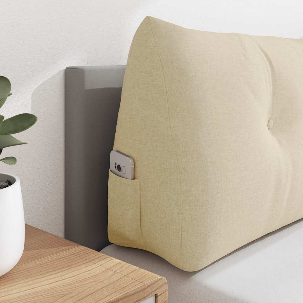 Μαξιλάρι Πλάτης Κρεμ 160 x 24 x 50 εκ ύφασμα - Pakobazaar