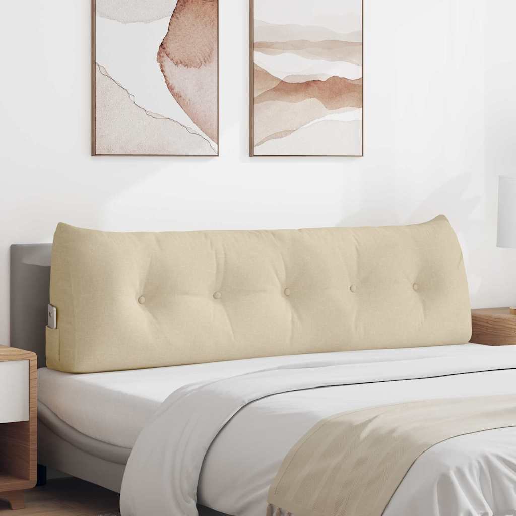 Μαξιλάρι Πλάτης Κρεμ 160 x 24 x 50 εκ ύφασμα - Pakobazaar