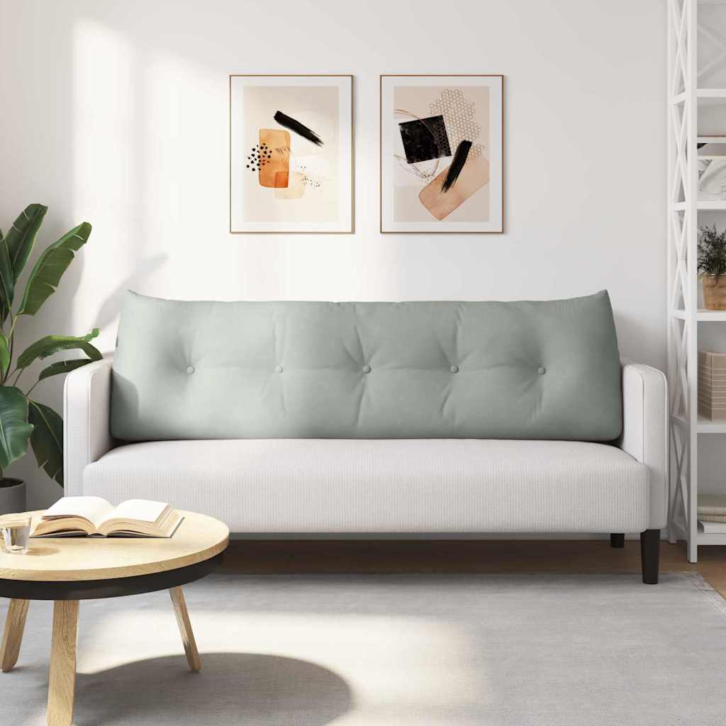 Μαξιλάρι Πλάτης Ανοιχτό γκρι 160 x 24 x 50 εκ Βελούδο - Pakobazaar
