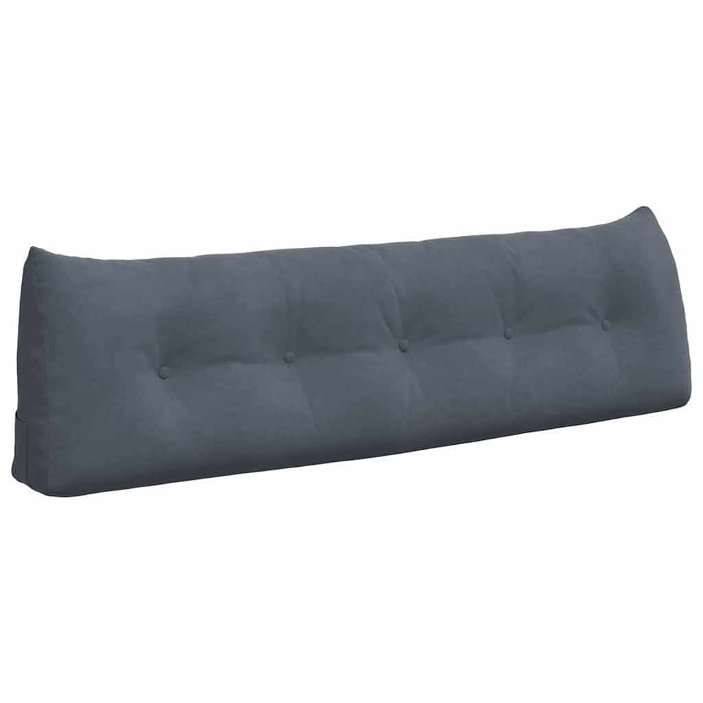 Μαξιλάρι Πλάτης Σκούρο Γκρι 160 x 24 x 50 εκ Βελούδο - Pakobazaar
