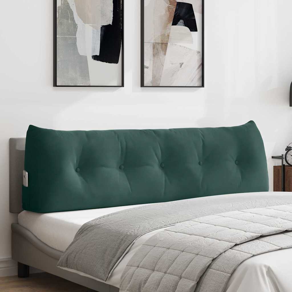 Μαξιλάρι Πλάτης Σκούρο Πράσινο 160 x 24 x 50 εκ Βελούδο