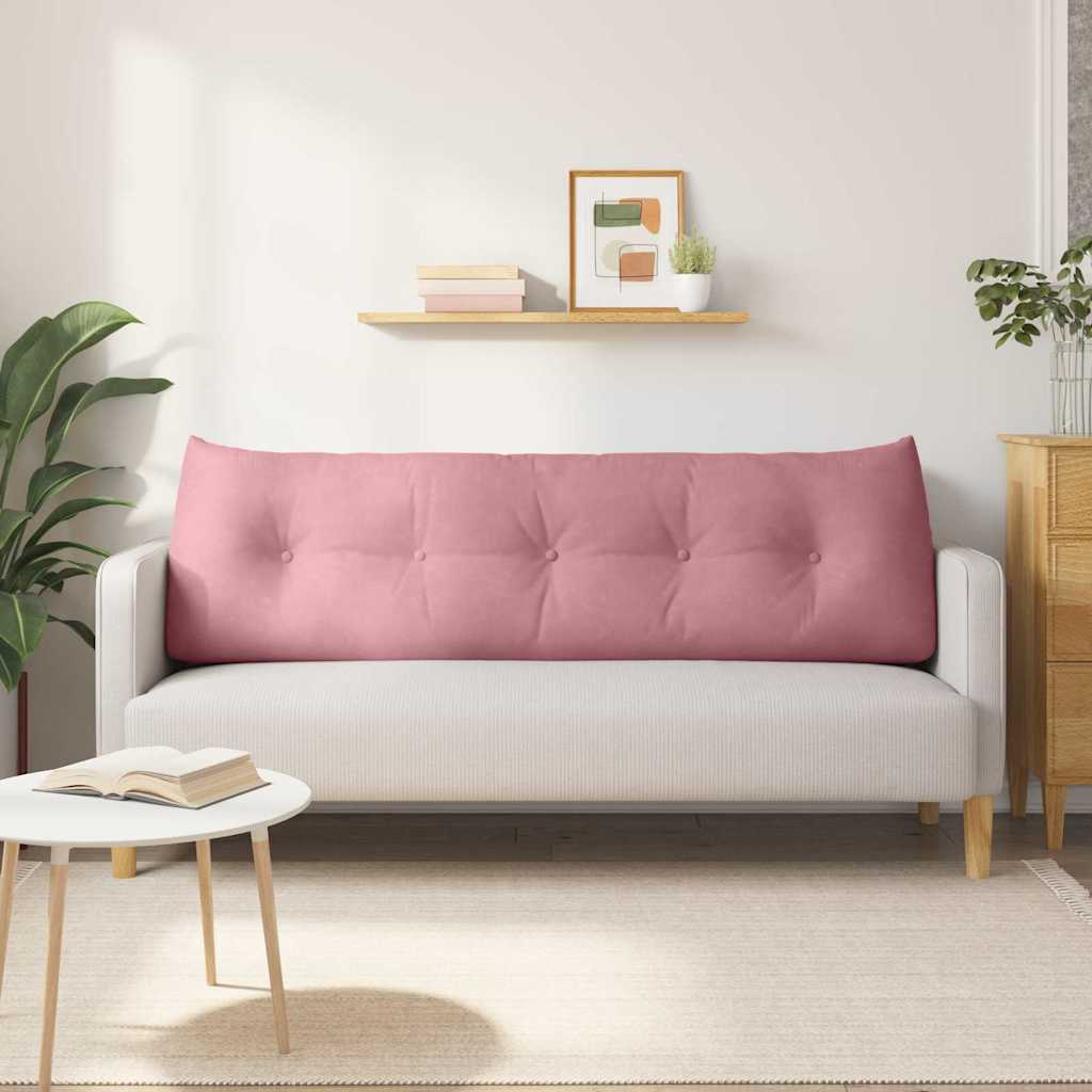 Μαξιλάρι Πλάτης Ροζ 160 x 24 x 50 εκ Βελούδο
