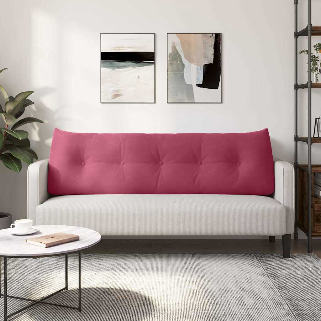 Μαξιλάρι Πλάτης Κόκκινο 160 x 24 x 50 εκ Βελούδο