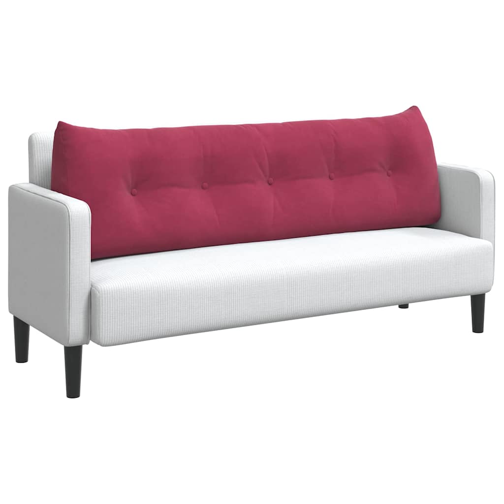 Μαξιλάρι Πλάτης Κόκκινο 160 x 24 x 50 εκ Βελούδο