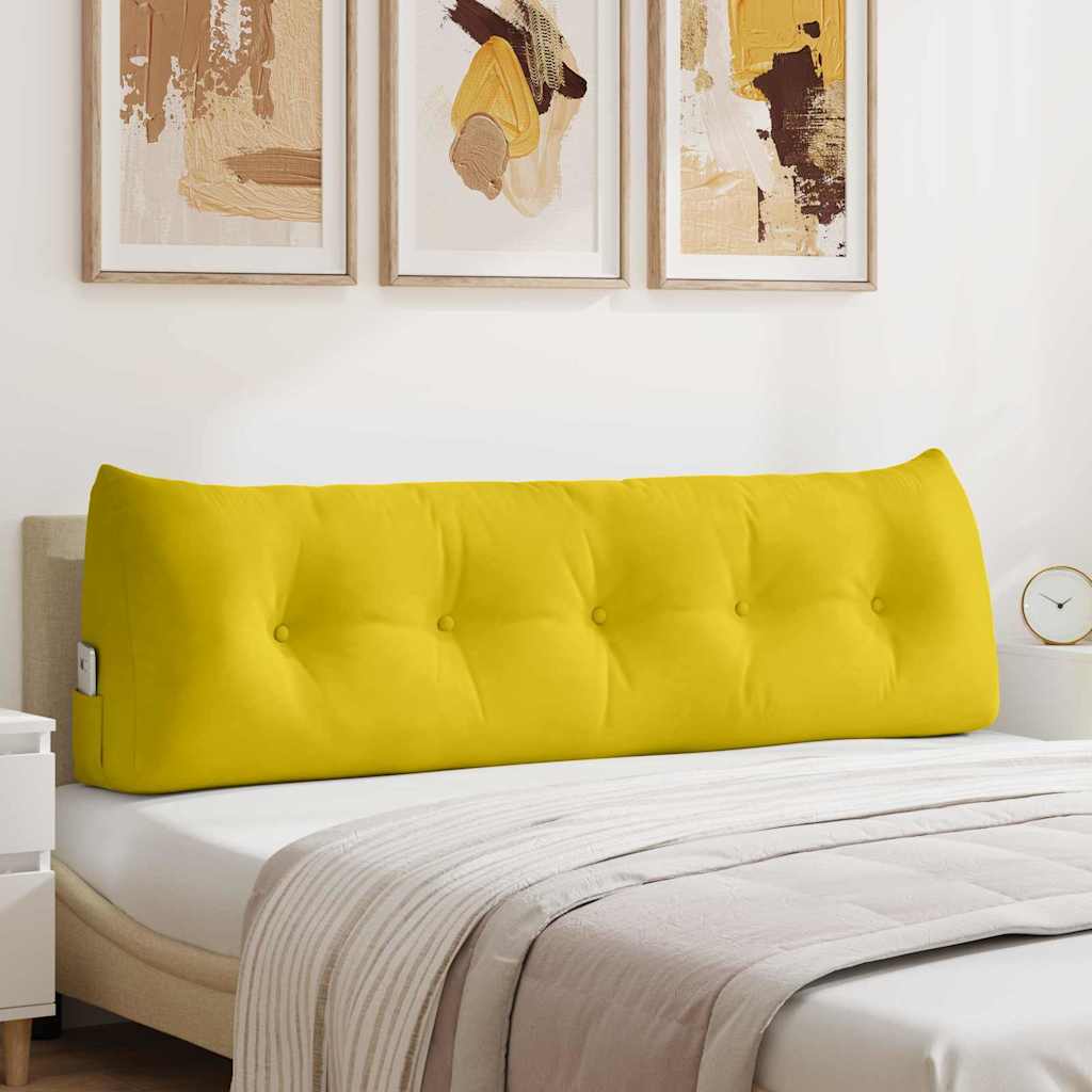 Μαξιλάρι Πλάτης Κίτρινο 160 x 24 x 50 εκ Βελούδο