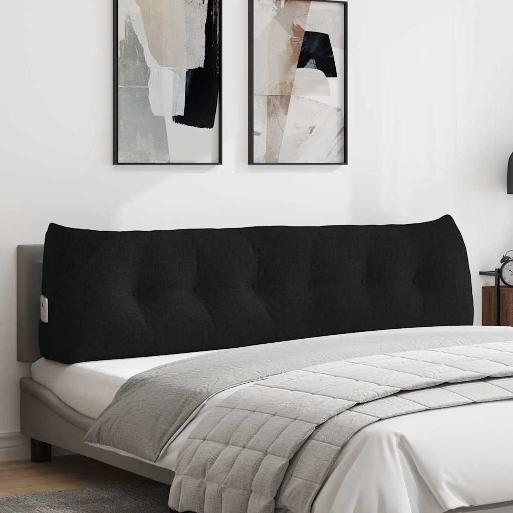 Μαξιλάρι Πλάτης Μαύρο 180 x 24 x 50 εκ ύφασμα - Pakobazaar