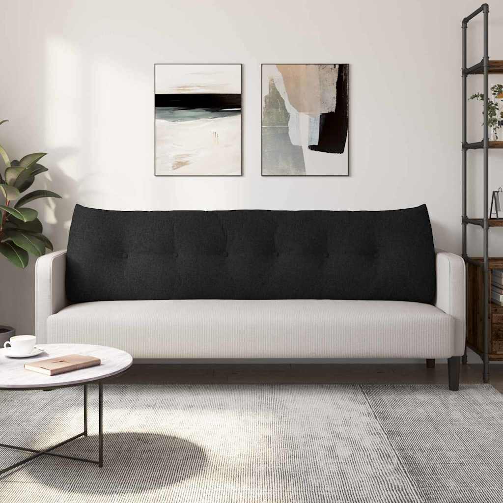 Μαξιλάρι Πλάτης Μαύρο 180 x 24 x 50 εκ ύφασμα - Pakobazaar