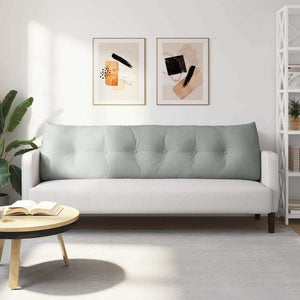 Μαξιλάρι Πλάτης Ανοιχτό γκρι 180 x 24 x 50 εκ Βελούδο
