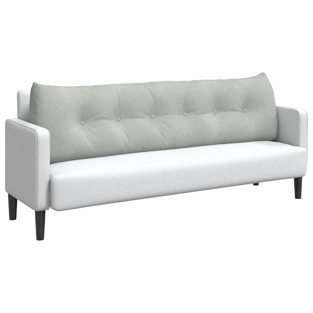 Μαξιλάρι Πλάτης Ανοιχτό γκρι 180 x 24 x 50 εκ Βελούδο