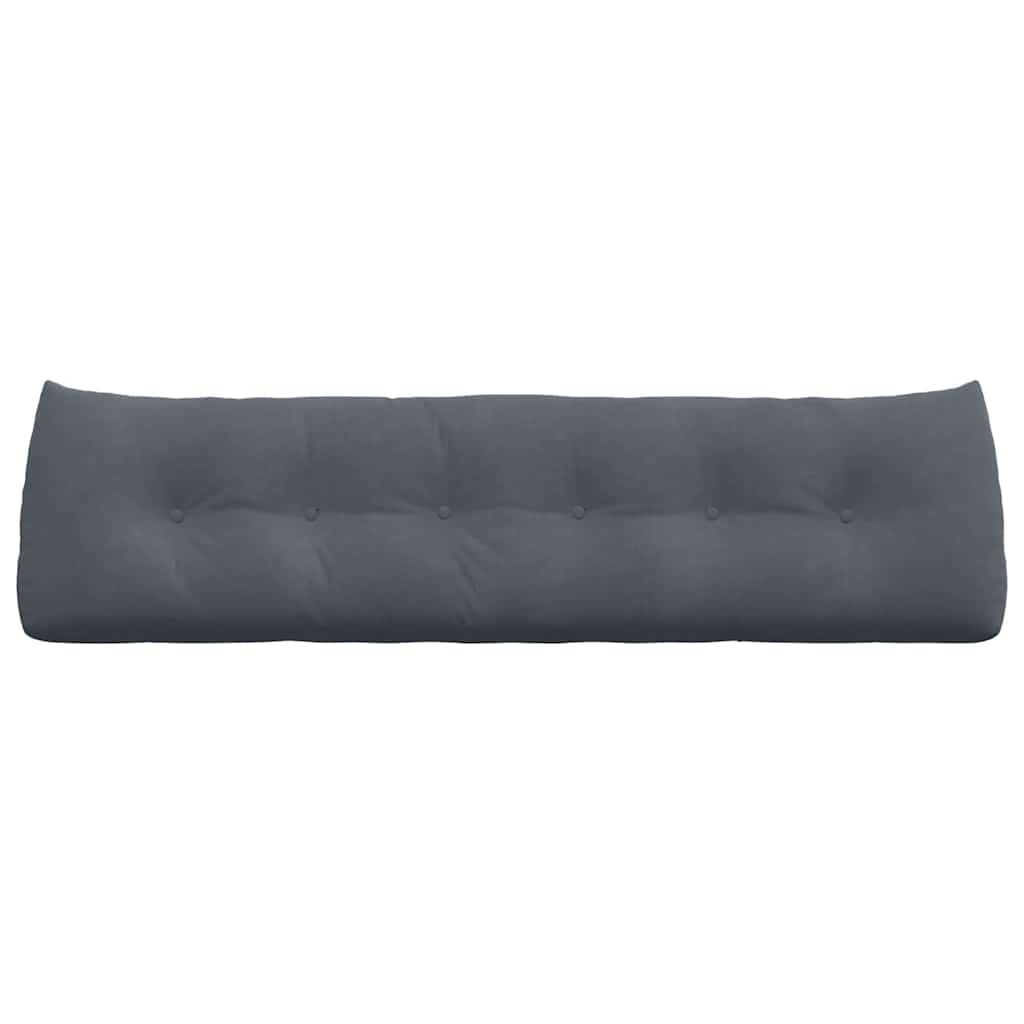 Μαξιλάρι Πλάτης Σκούρο Γκρι 180 x 24 x 50 εκ Βελούδο - Pakobazaar