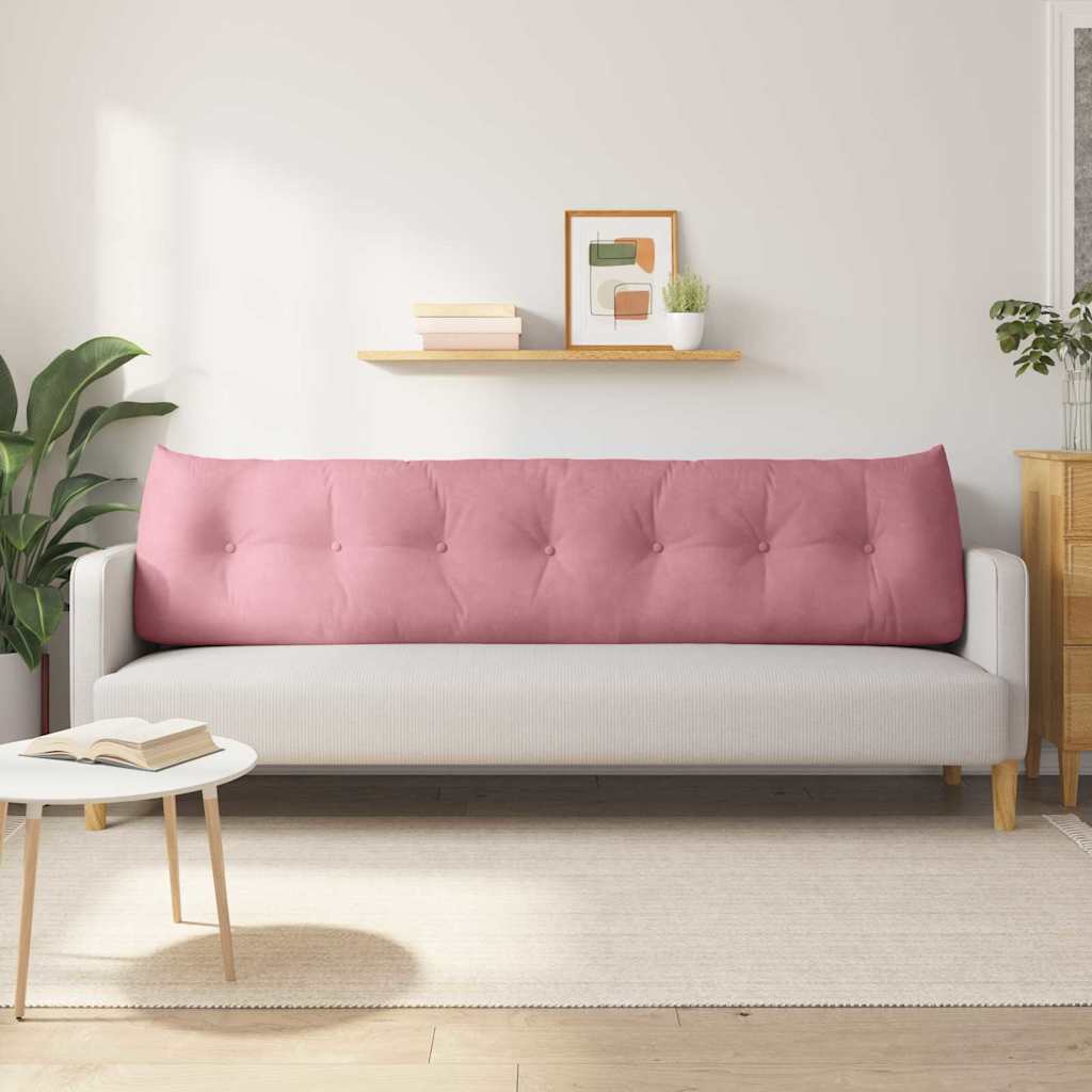 Μαξιλάρι Πλάτης Ροζ 200 x 24 x 50 εκ Βελούδο - Pakobazaar