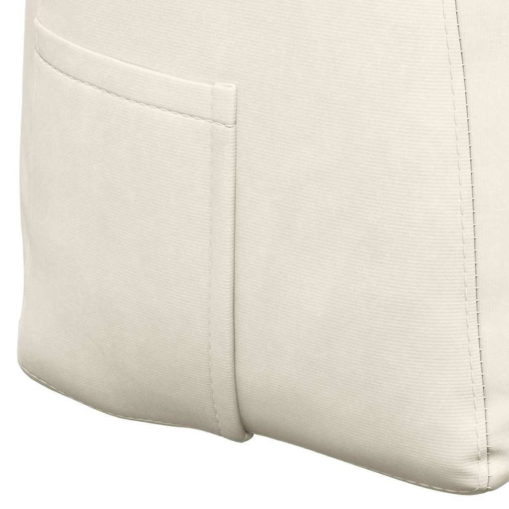 Μαξιλάρι Πλάτης Κρεμ 200 x 24 x 50 εκ Βελούδο - Pakobazaar