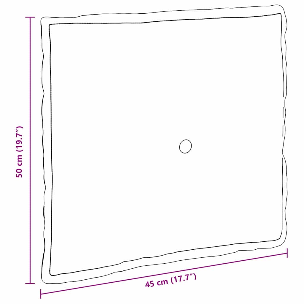 Μαξιλάρι Πλάτης Καφέ 50 x 19 x 45 εκ ύφασμα