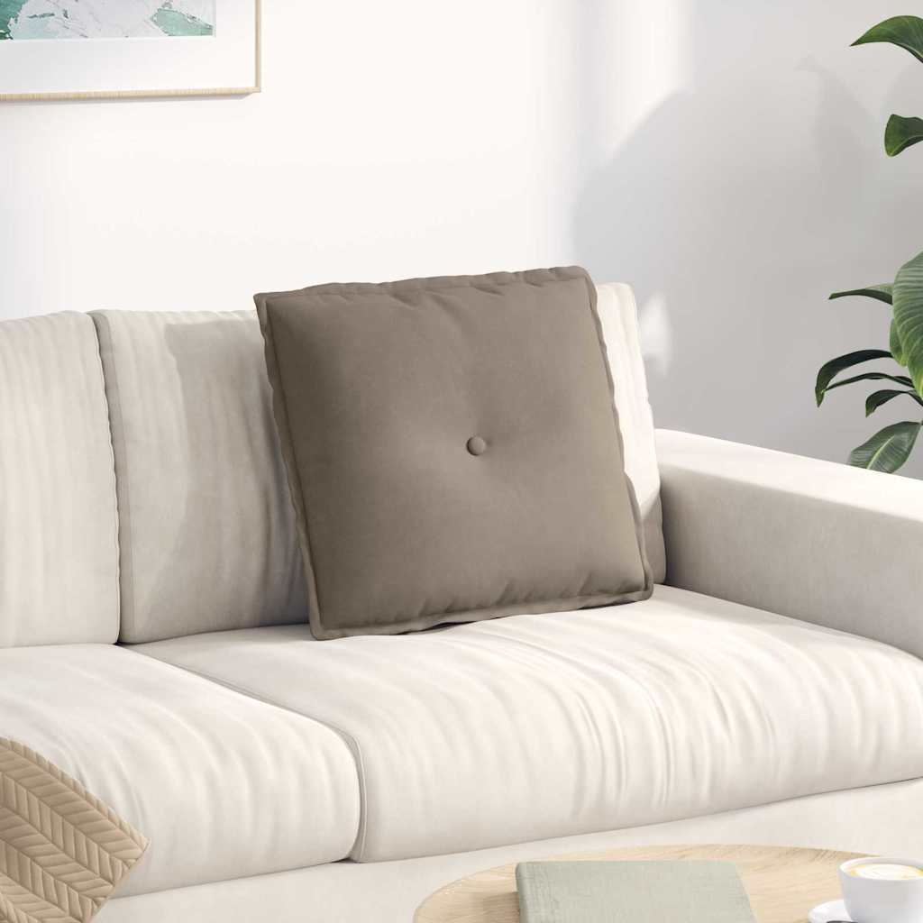 Μαξιλάρι Πλάτης Taupe 50 x 45 εκ. Ύφασμα Μικροΐνας