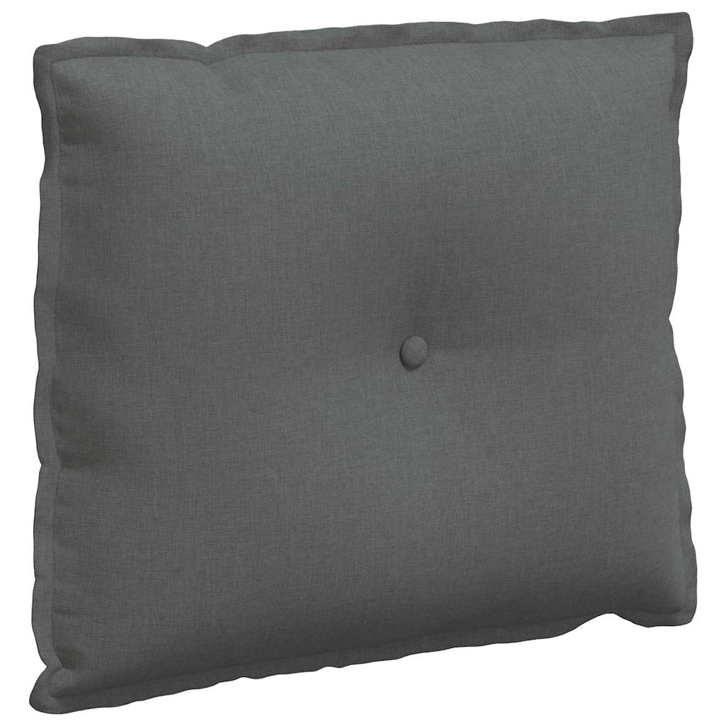 Μαξιλάρι Πλάτης Σκούρο Γκρι 60 x 19 x 50 εκ ύφασμα