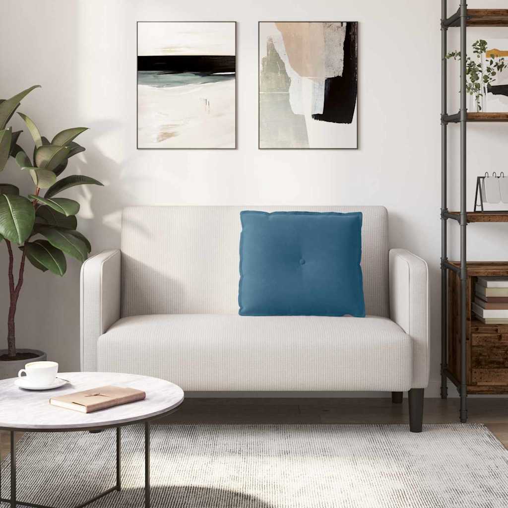 Μαξιλάρι Πλάτης Μπλε 60 x 50 cm Υφασμάτινο Κορντουρά