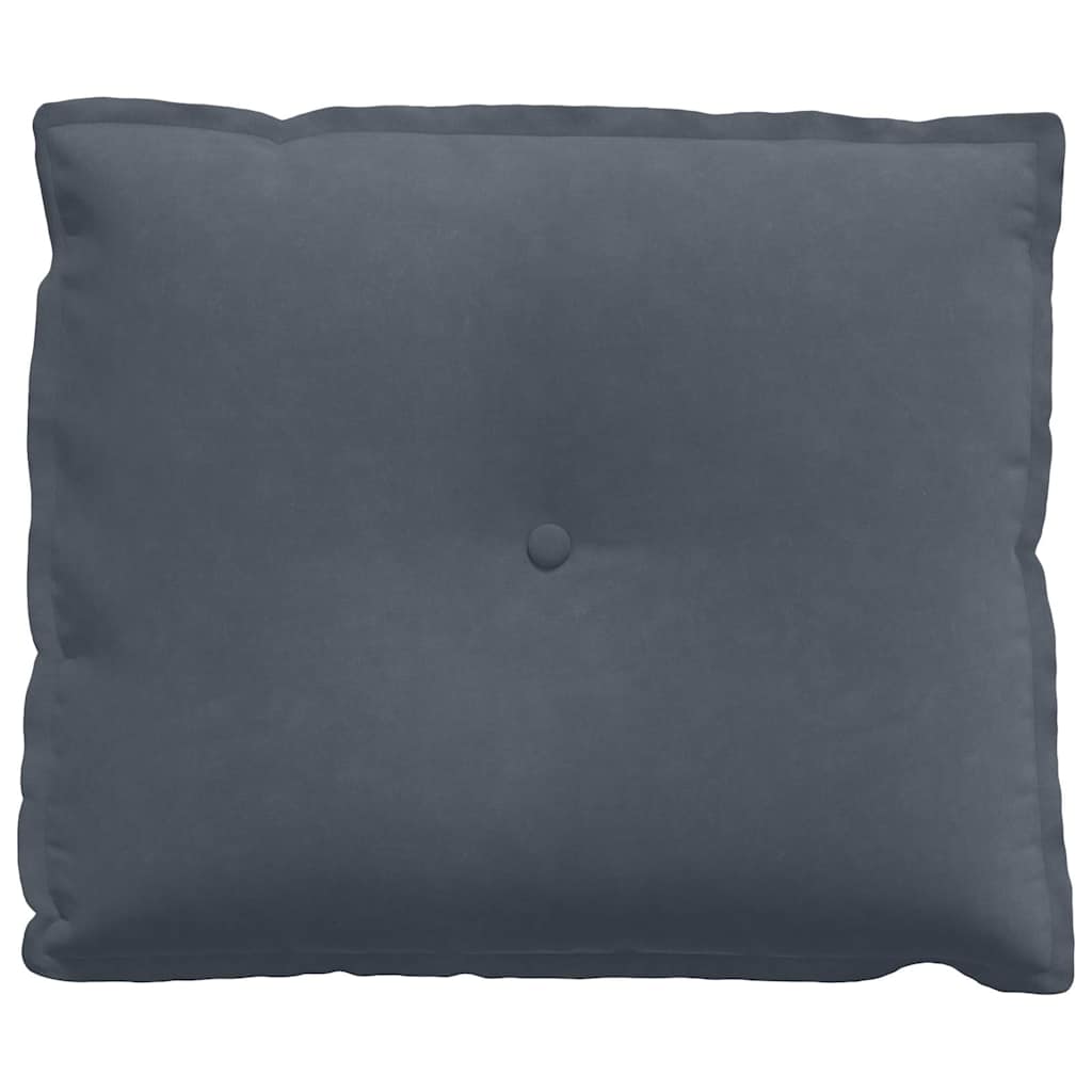Μαξιλάρι Πλάτης Σκούρο Γκρι 60 x 50 cm Υφασμάτινο Κορντουρά