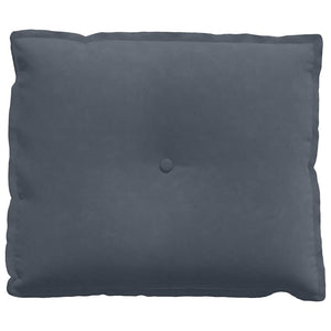 Μαξιλάρι Πλάτης Σκούρο Γκρι 60 x 50 cm Υφασμάτινο Κορντουρά