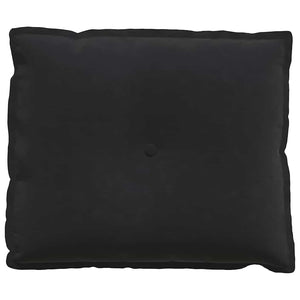 Μαξιλάρι Πλάτης Μαύρο 60 x 50 cm Υφασμάτινο Κορντουρά