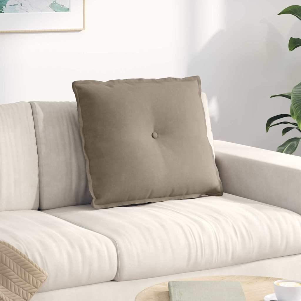 Μαξιλάρι Πλάτης Taupe 60 x 50 cm Ύφασμα Μικροΐνας