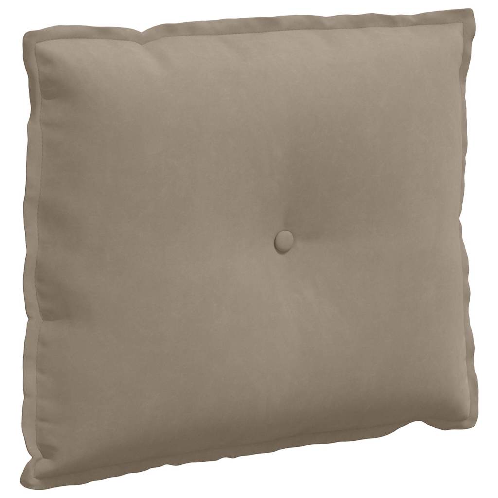Μαξιλάρι Πλάτης Taupe 60 x 50 cm Ύφασμα Μικροΐνας