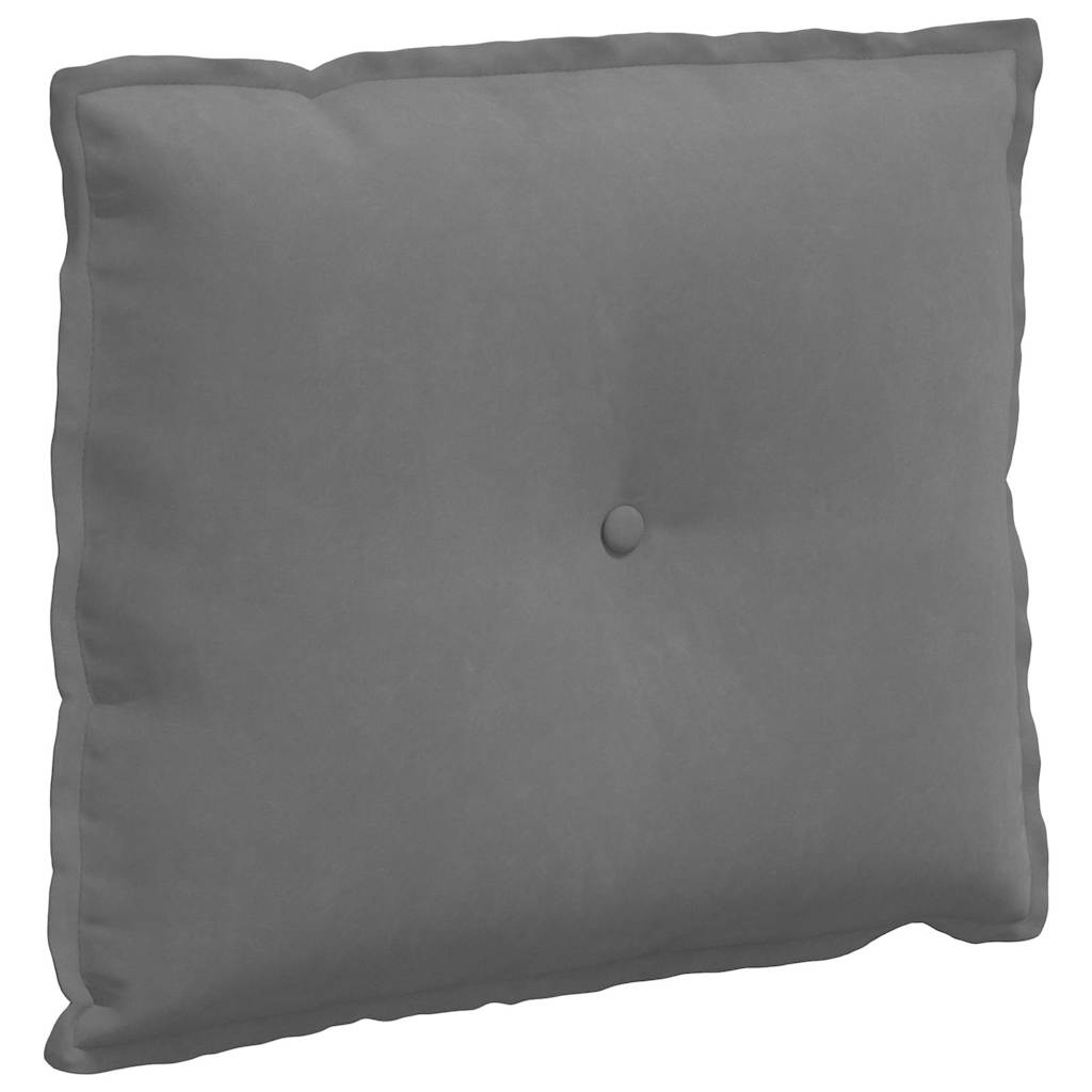 Μαξιλάρι Πλάτης Σκούρο Γκρι 60 x 50 cm Ύφασμα Μικροΐνας