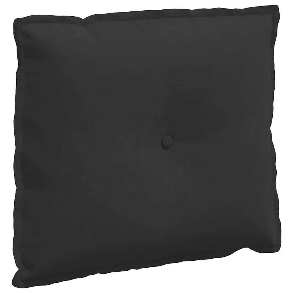 Μαξιλάρι Πλάτης Μαύρο 60 x 50 cm Ύφασμα Μικροΐνας