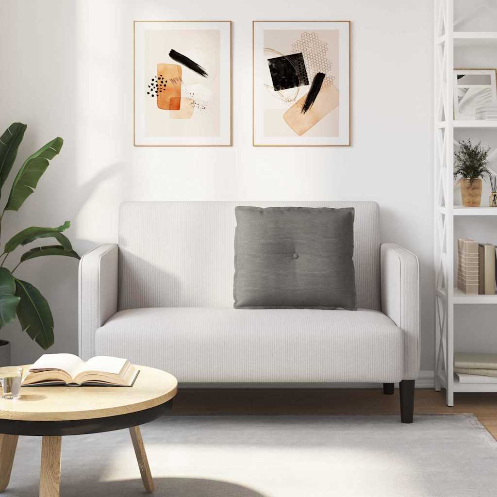 Μαξιλάρι Πλάτης Ανοιχτό γκρι 60 x 50 cm Υφασμάτινο Κορντουρά