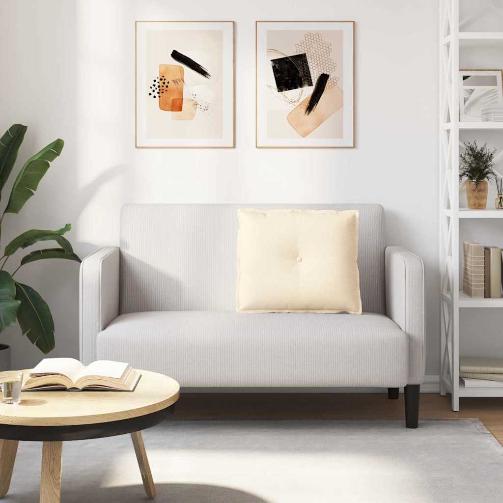Μαξιλάρι Πλάτης Κρεμ 60 x 50 cm Υφασμάτινο Κορντουρά