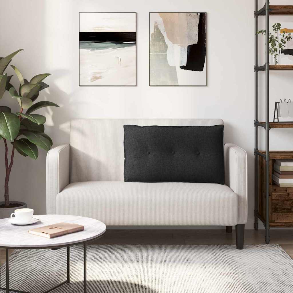 Μαξιλάρι Πλάτης Μαύρο 80 x 19 x 50 εκ ύφασμα