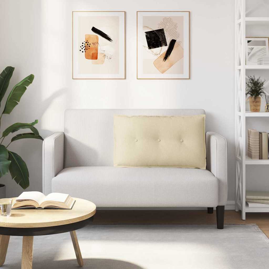 Μαξιλάρι Πλάτης Κρεμ 80 x 19 x 50 εκ ύφασμα