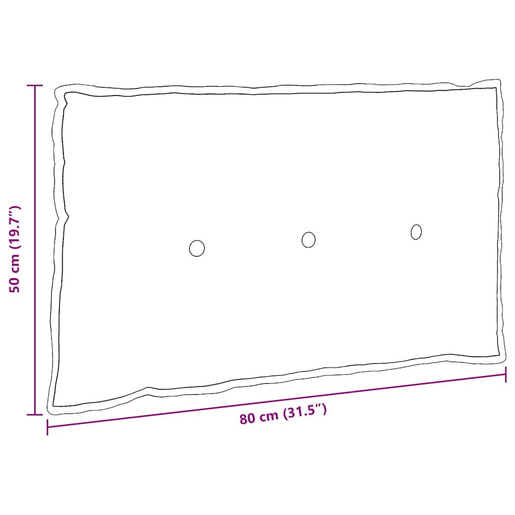 Μαξιλάρι Πλάτης Μπλε 80 x 50 cm Υφασμάτινο Κορντουρά