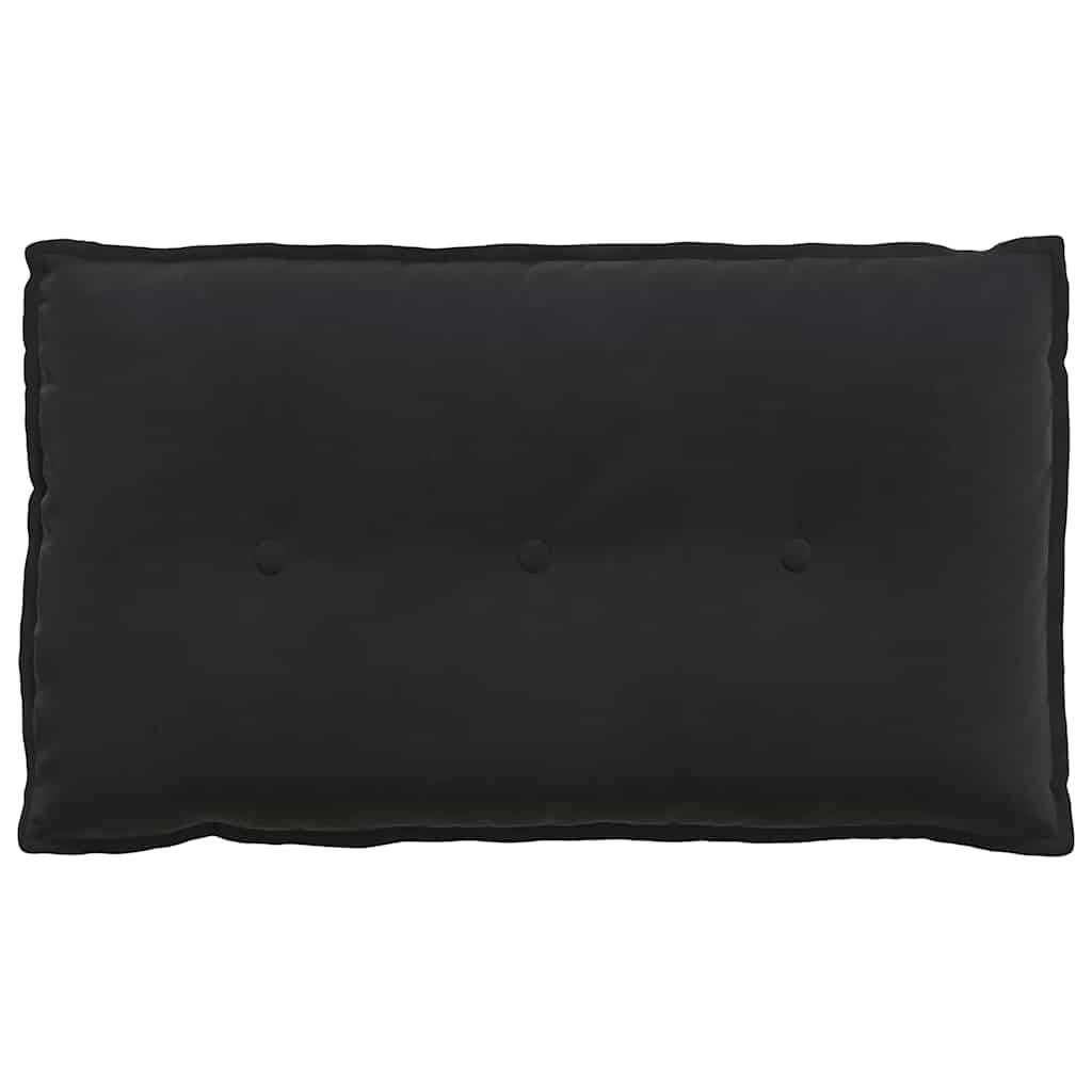 Μαξιλάρι Πλάτης Μαύρο 80 x 50 cm Υφασμάτινο Κορντουρά