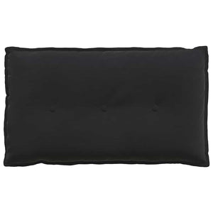 Μαξιλάρι Πλάτης Μαύρο 80 x 50 cm Υφασμάτινο Κορντουρά