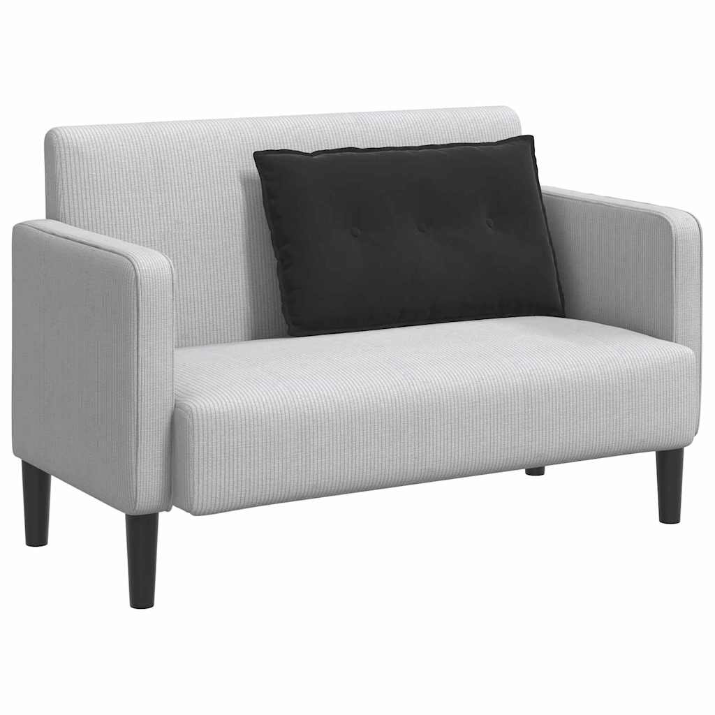 Μαξιλάρι Πλάτης Μαύρο 80 x 50 cm Υφασμάτινο Κορντουρά