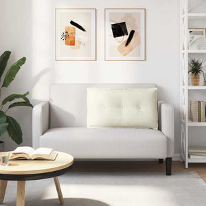 Μαξιλάρι Πλάτης Κρεμ 80 x 50 cm Υφασμάτινο Κορντουρά