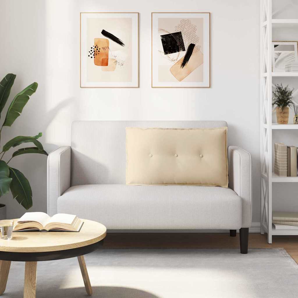 Μαξιλάρι Πλάτης Κρεμ 80 x 50 cm Ύφασμα Μικροΐνας